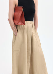 Parachute Skirt in Viscose Linen  - Camel - CO Collections